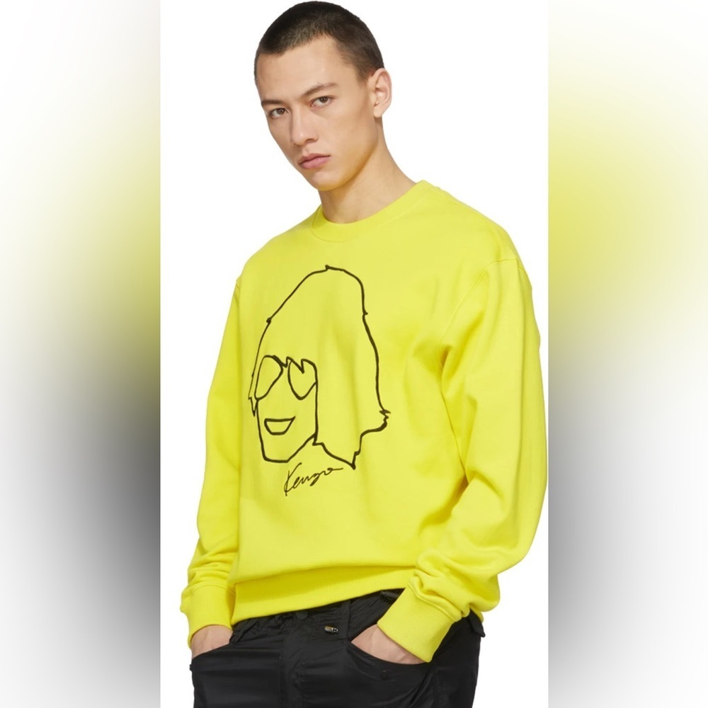 Kenzo Yellow 'Kenzo Tribute' Crew Sweater